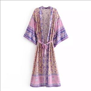 “The Stephanie” Purple Floral Kimono